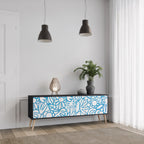 BLOOMY MORNING TV-Lowboard mit 3 Türen in Schwarz