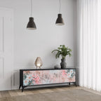 CHERRY BLOSSOM TV-Lowboard mit 3 Türen in Schwarz