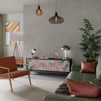 CHERRY BLOSSOM TV-Lowboard mit 3 Türen in Schwarz