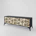 ALMONDINE SONGBIRD TV-Lowboard mit 3 Türen in Schwarz