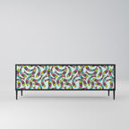 INDIAN FISH TV-Lowboard mit 3 Türen in Schwarz