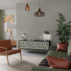 INDIAN FISH TV-Lowboard mit 3 Türen in Schwarz