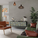 INDIAN FISH TV-Lowboard mit 3 Türen in Schwarz