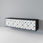 CATS COMPILATION TV-Lowboard mit 3 Türen in Schwarz