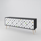 CATS COMPILATION TV-Lowboard mit 3 Türen in Schwarz