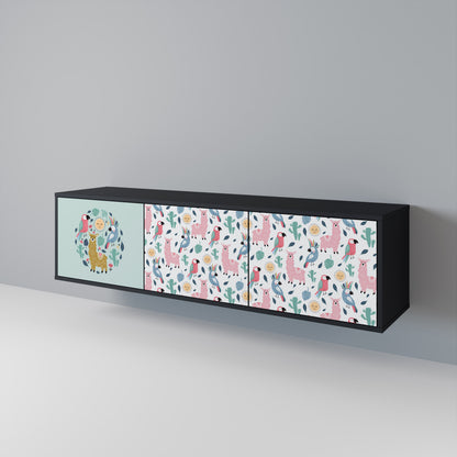 COLORFUL ALPACAS 3-türiges TV-Lowboard