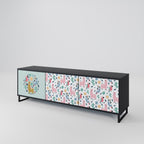 COLORFUL ALPACAS TV-Lowboard mit 3 Türen in Schwarz