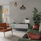 COLORFUL ALPACAS TV-Lowboard mit 3 Türen in Schwarz