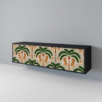 DANCING PREDATORS TV-Lowboard mit 3 Türen in Schwarz