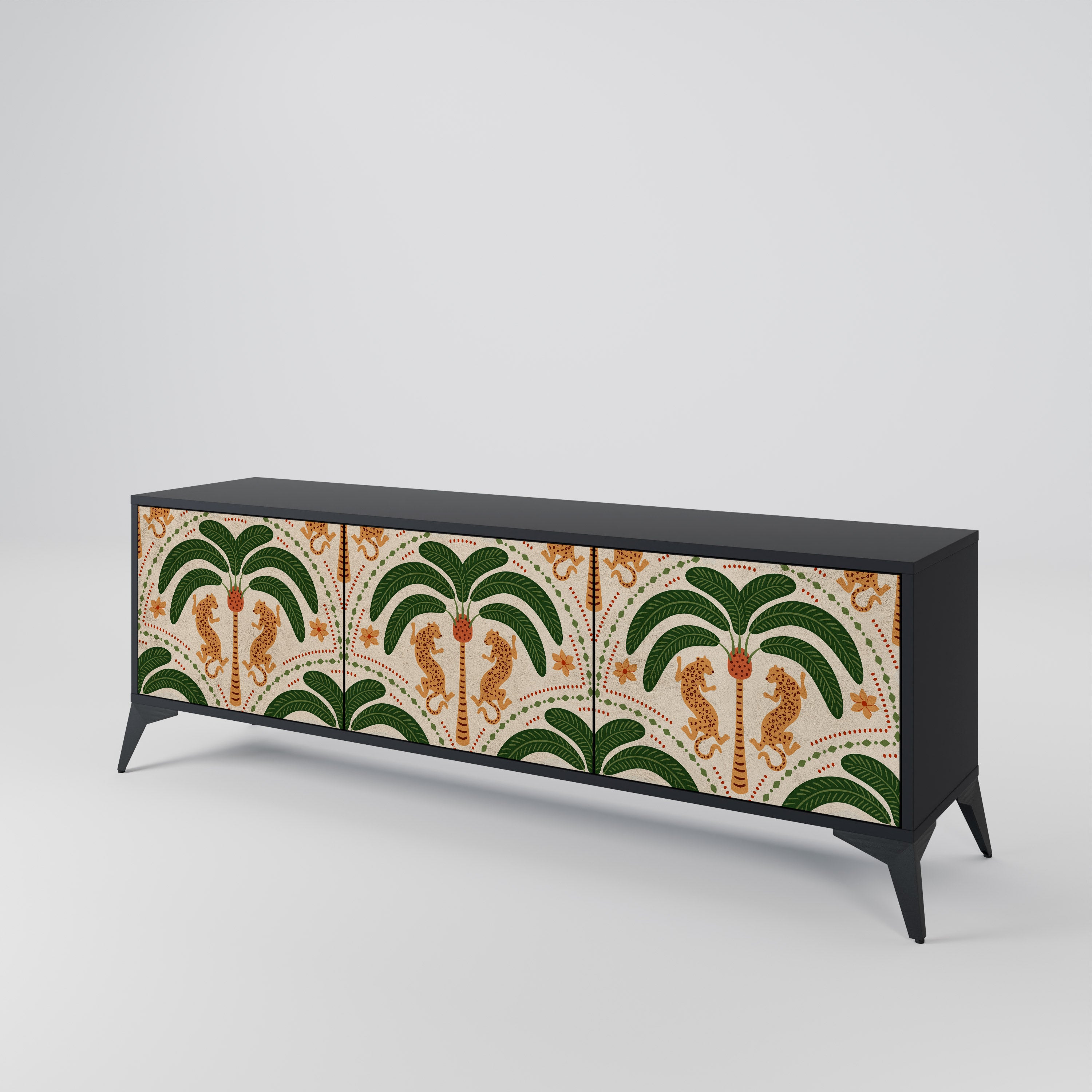 DANCING PREDATORS 3-Door TV Cabinet