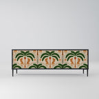 DANCING PREDATORS TV-Lowboard mit 3 Türen in Schwarz