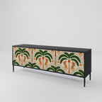 DANCING PREDATORS TV-Lowboard mit 3 Türen in Schwarz