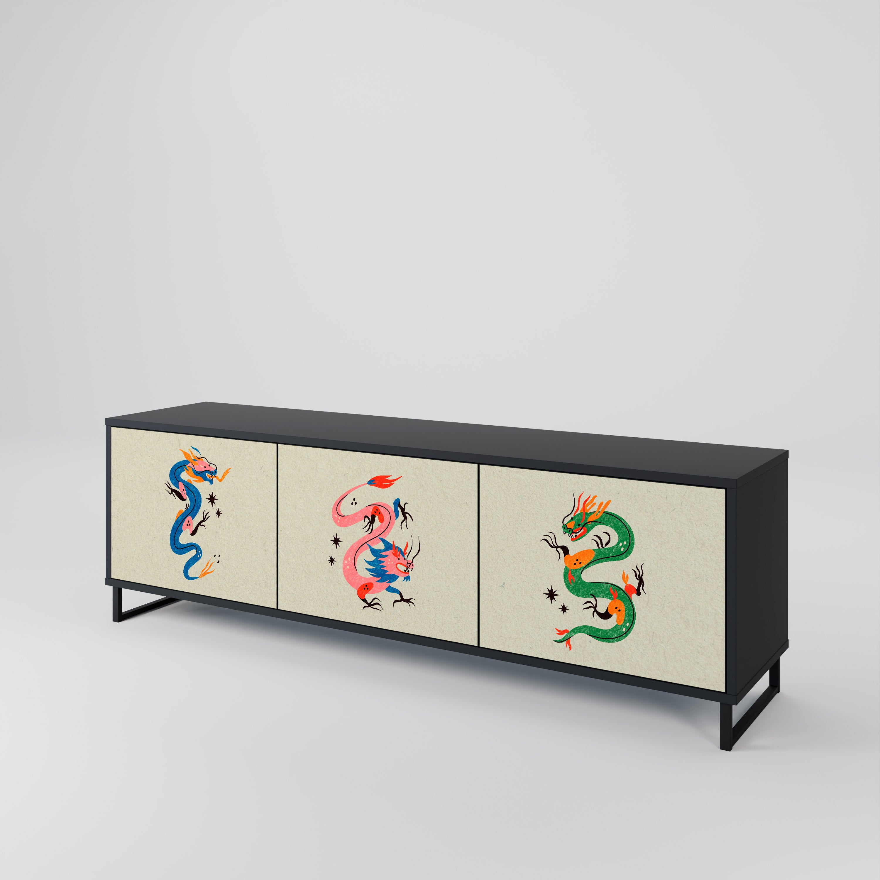 MYTHOLOGICAL CREATURES 3-Door TV Cabinet