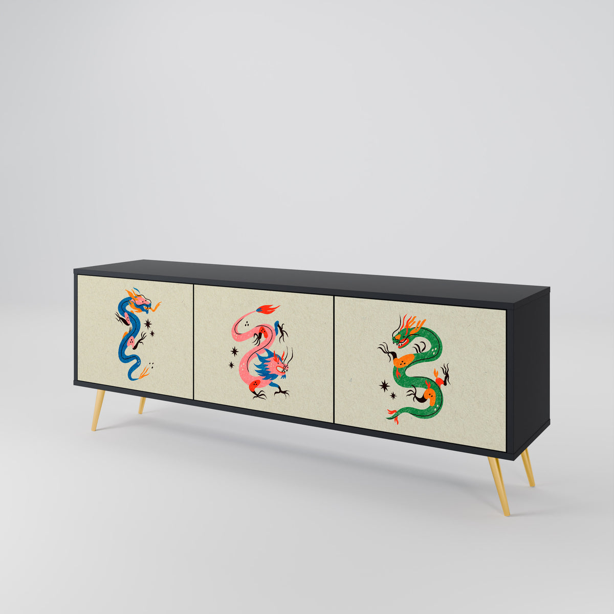 MYTHOLOGICAL CREATURES 3-türiges TV-Lowboard