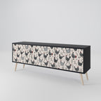 HAPPY HENS TV-Lowboard mit 3 Türen in Schwarz