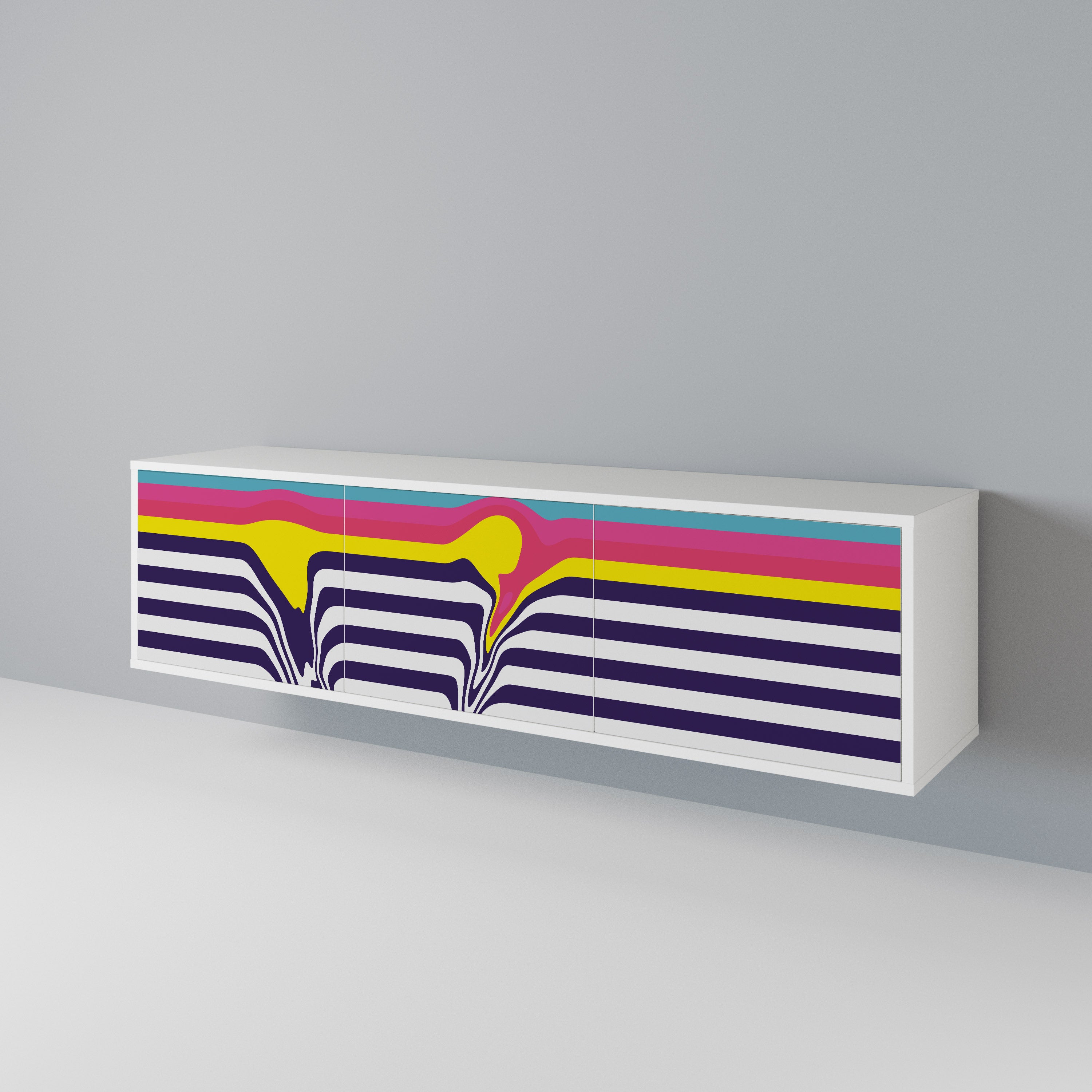 COLORFUL DIVERSION 3-türiges TV-Lowboard