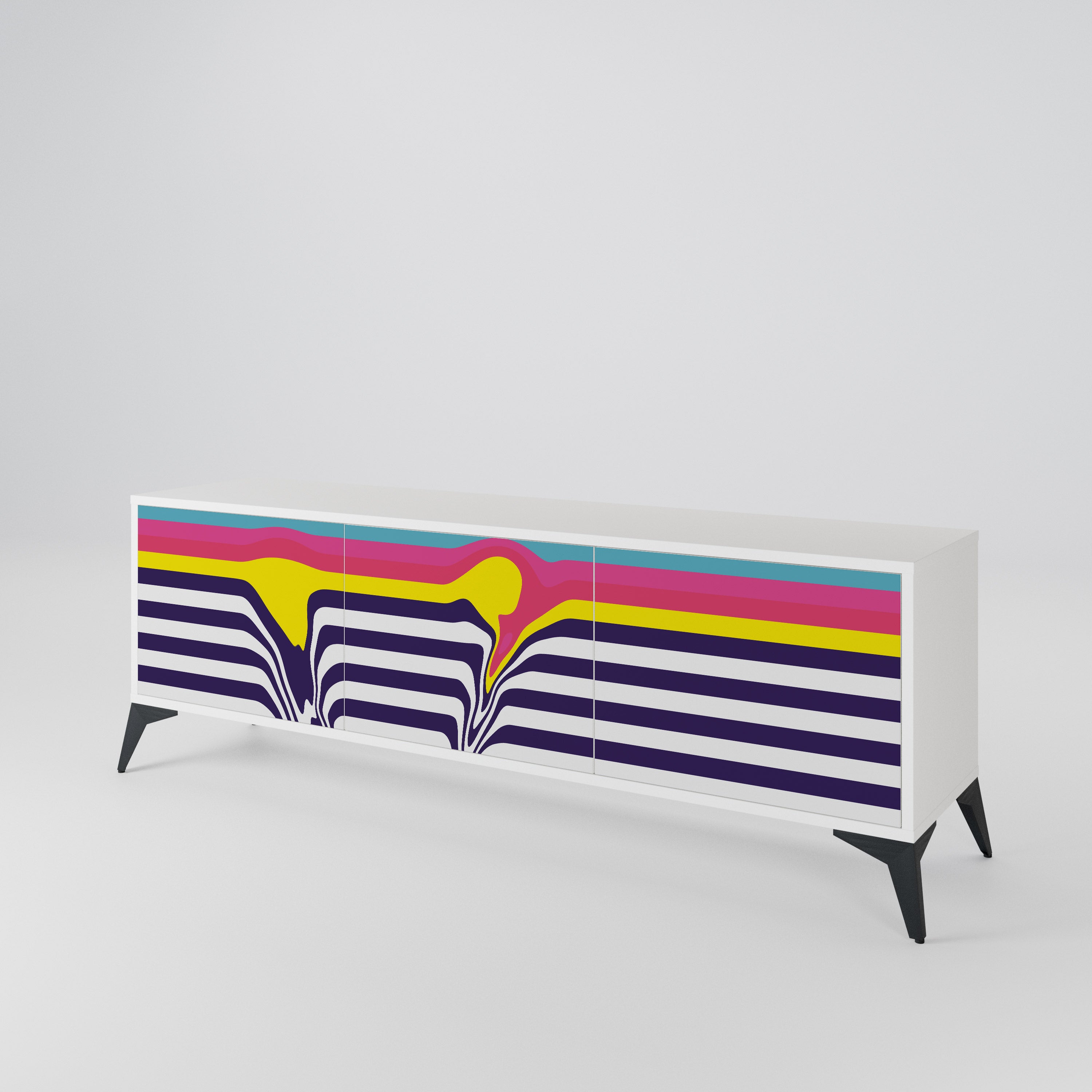 COLORFUL DIVERSION 3-türiges TV-Lowboard