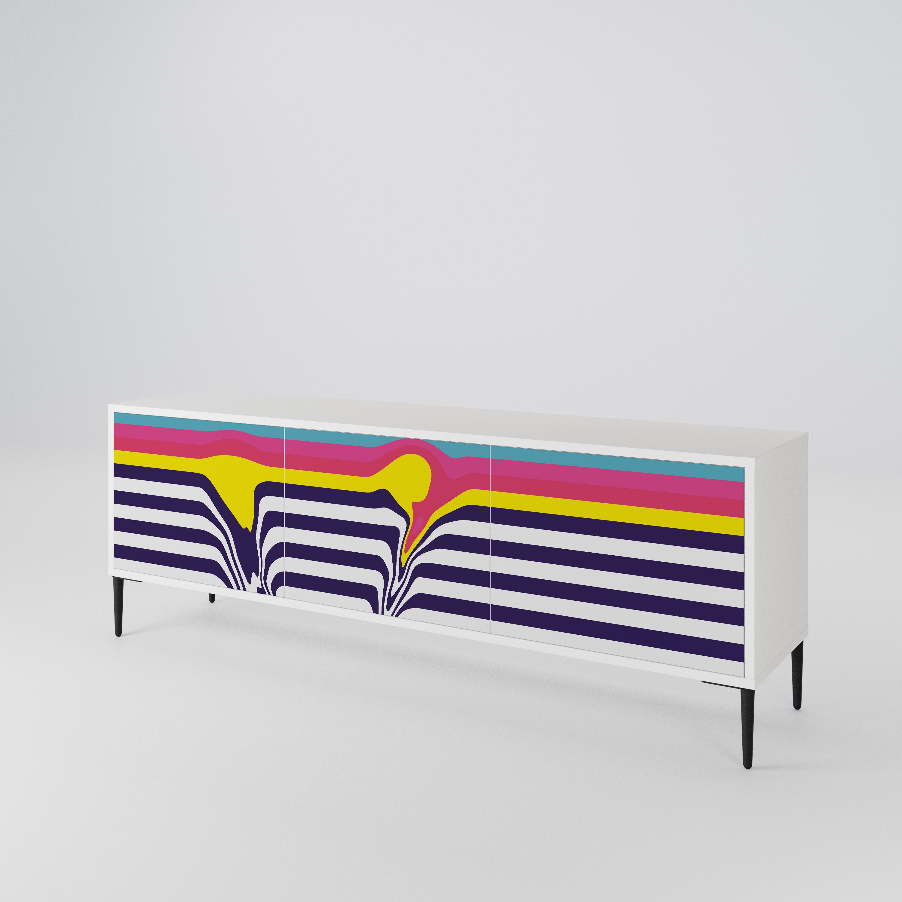 COLORFUL DIVERSION 3-türiges TV-Lowboard