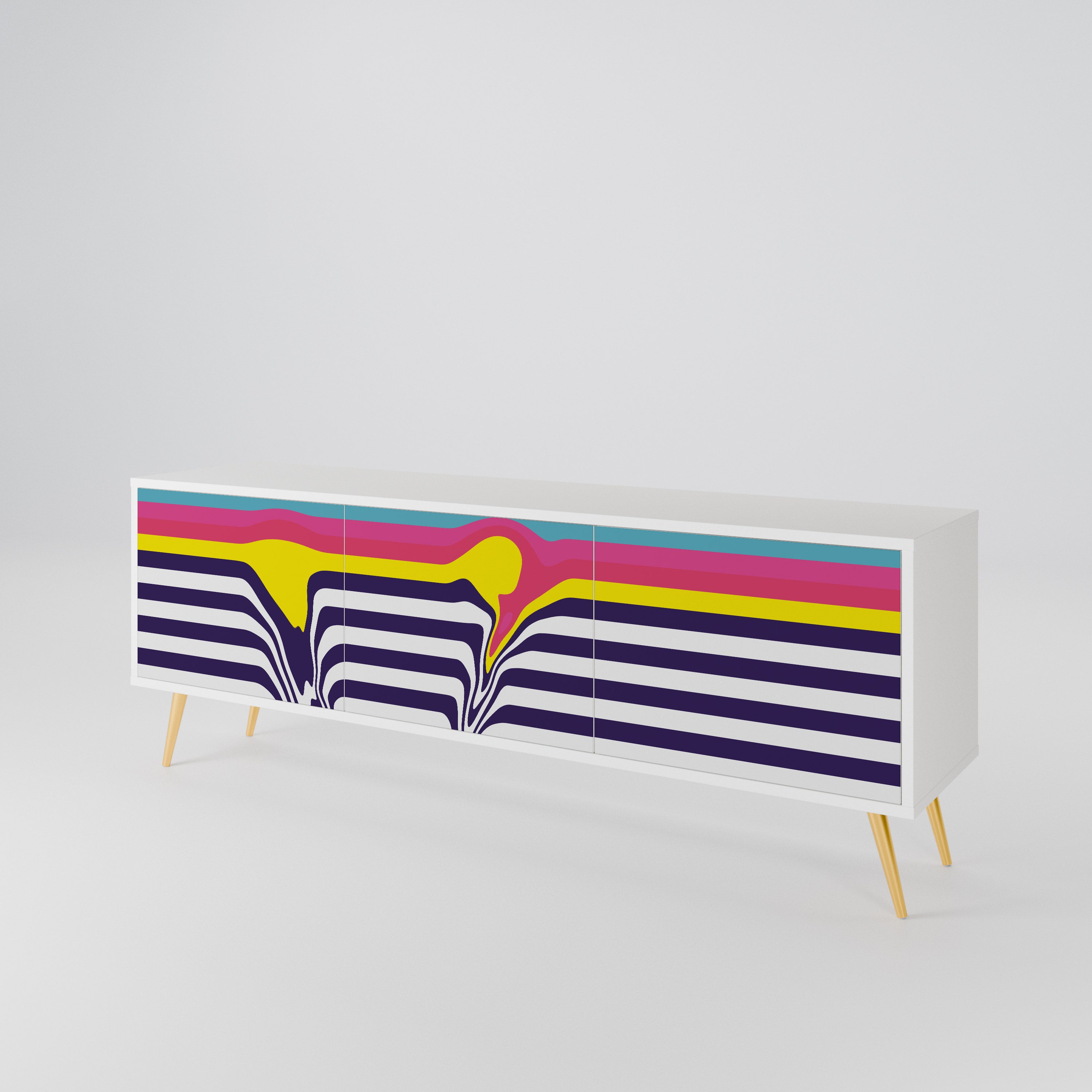 COLORFUL DIVERSION 3-türiges TV-Lowboard