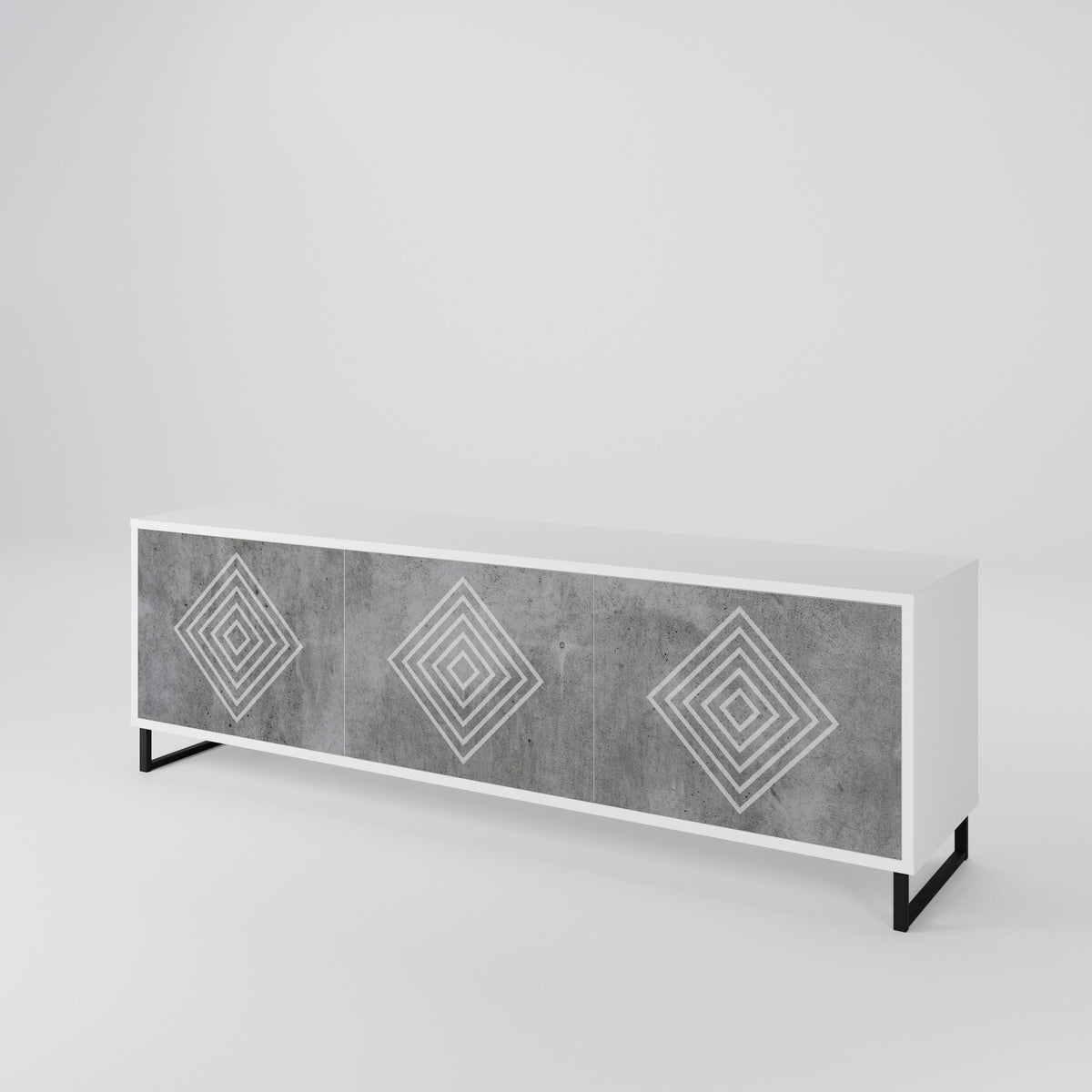 POLYGONAL ARTISTRY 3-türiges TV-Lowboard