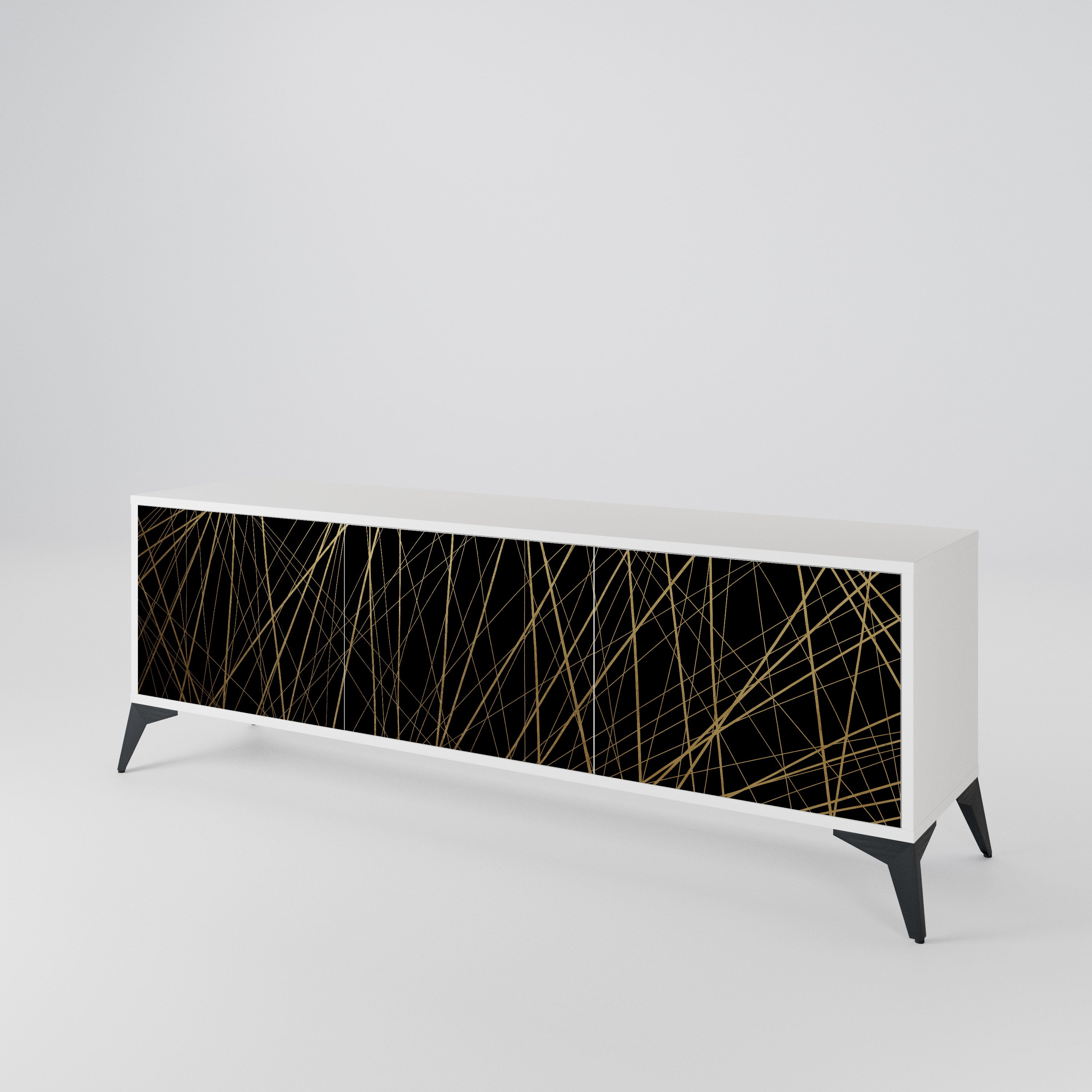 BRIGHT MESH 3-Door TV Cabinet
