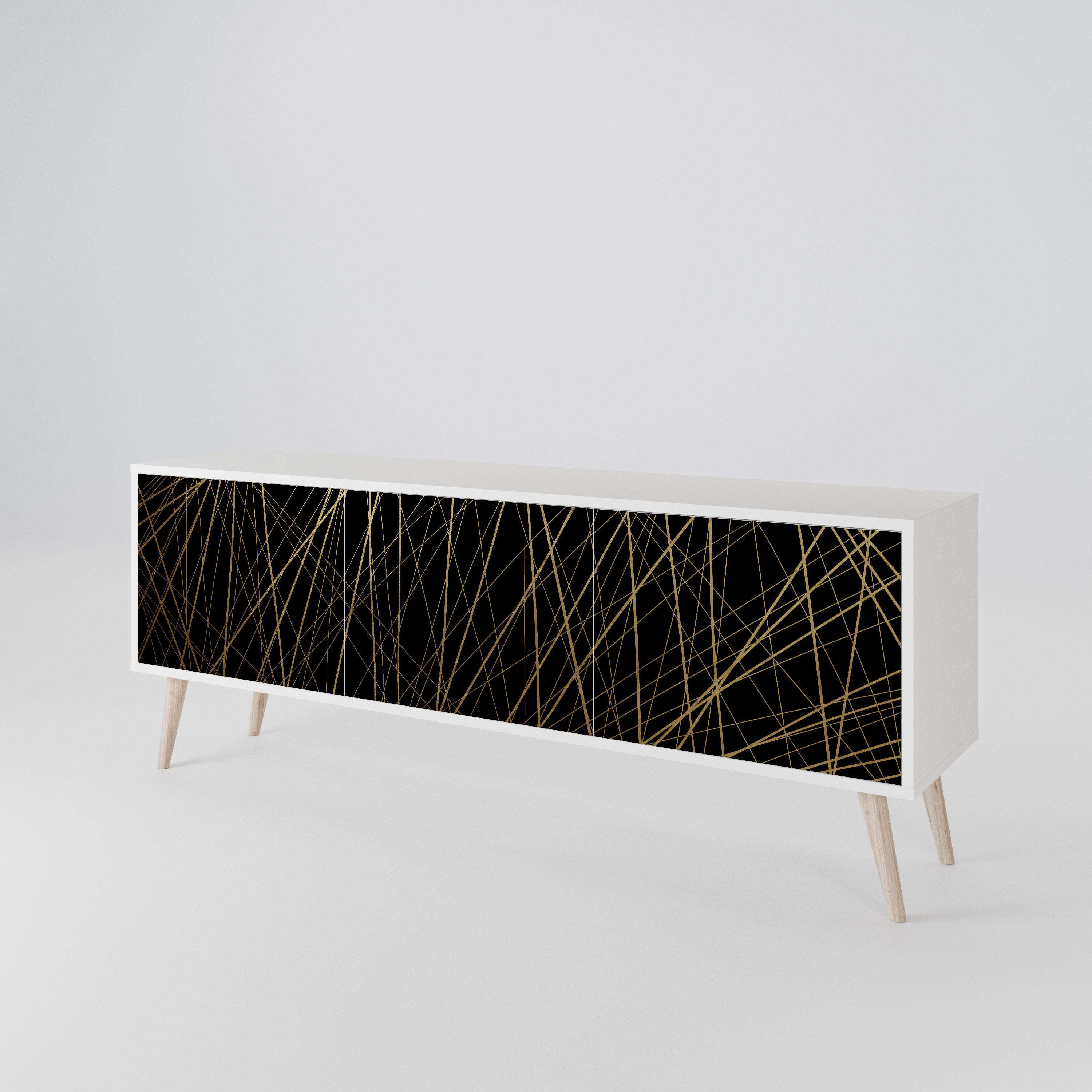 BRIGHT MESH 3-Door TV Cabinet
