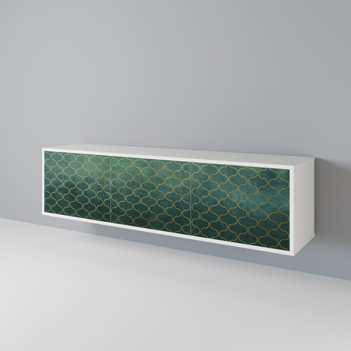 TESSELATED GREENERY 3-türiges TV-Lowboard