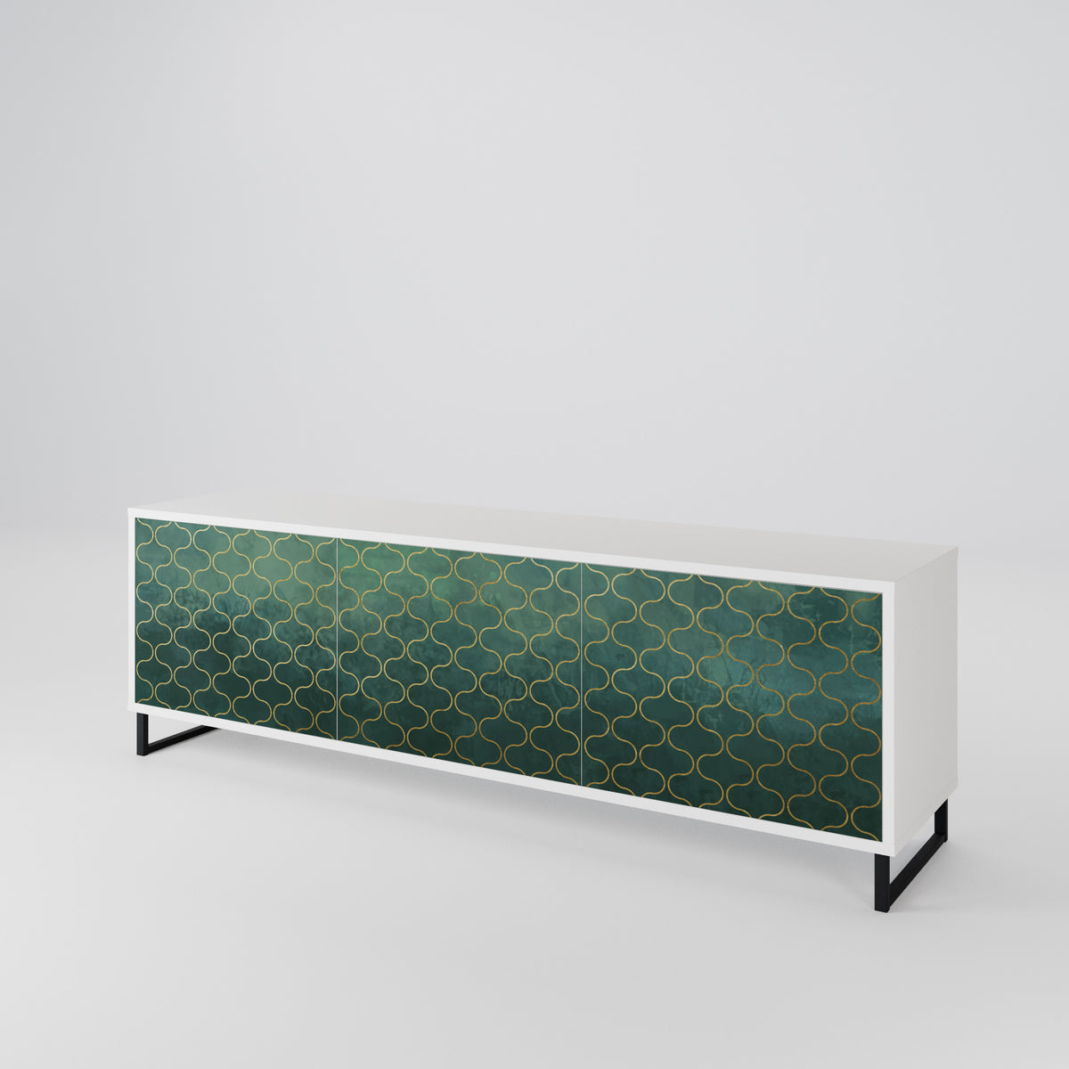 TESSELATED GREENERY 3-türiges TV-Lowboard