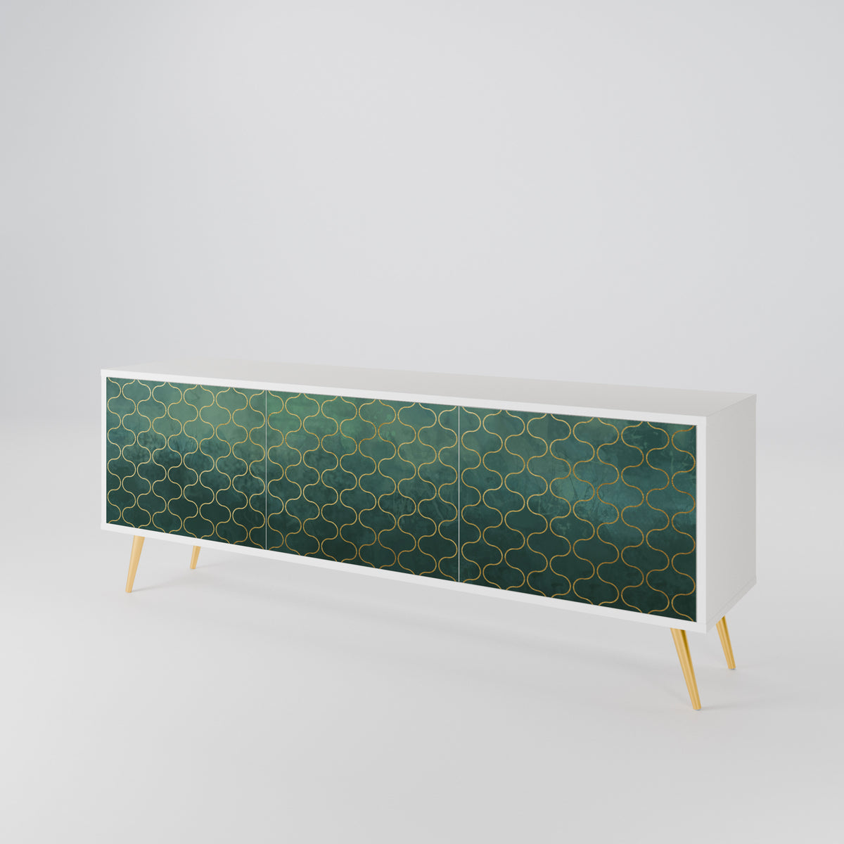 TESSELATED GREENERY 3-türiges TV-Lowboard