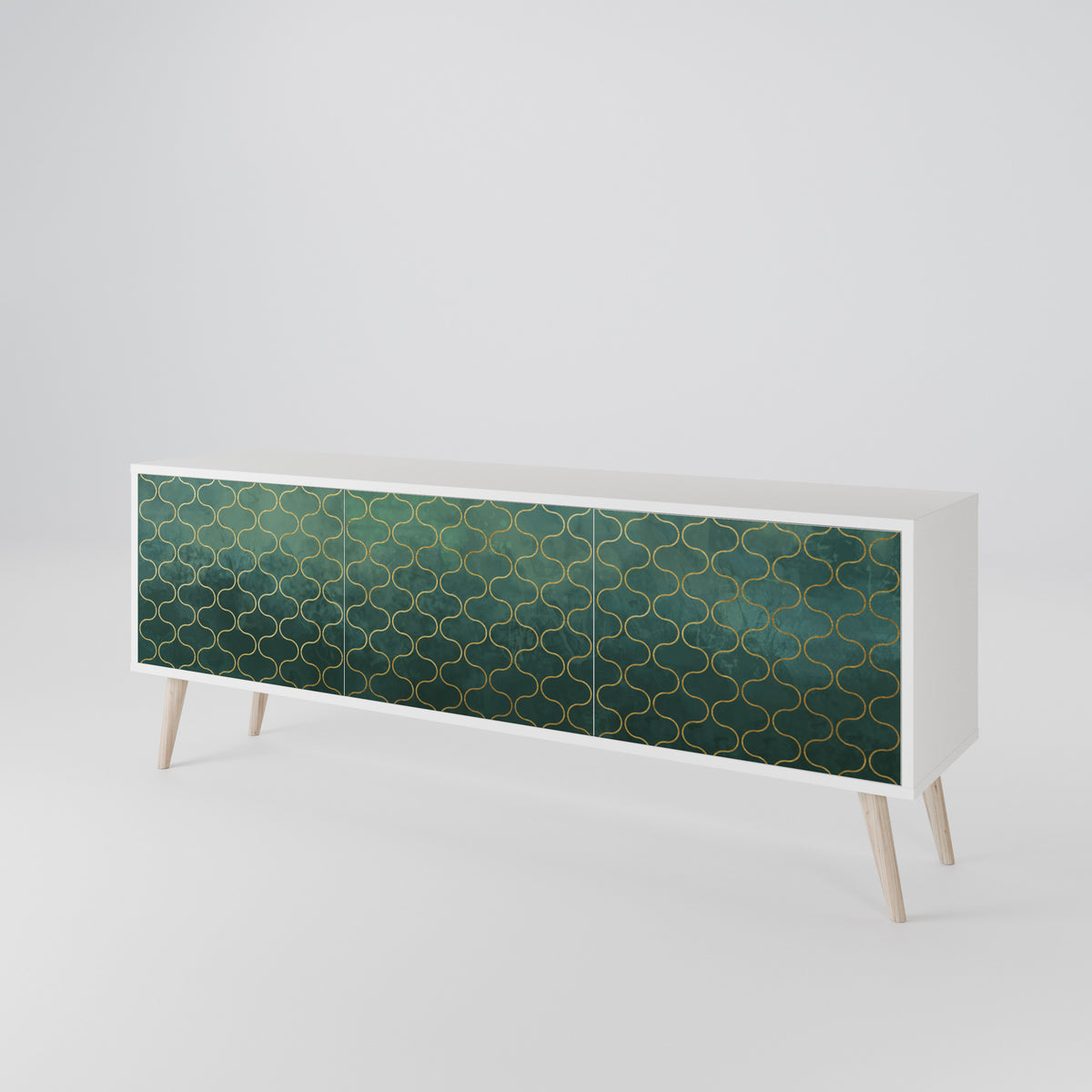 TESSELATED GREENERY 3-türiges TV-Lowboard