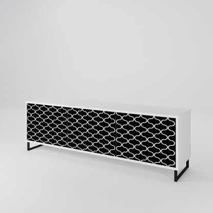 TESSELATED BLACKNESS 3-türiges TV-Lowboard