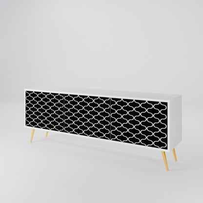 TESSELATED BLACKNESS 3-türiges TV-Lowboard