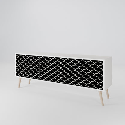 TESSELATED BLACKNESS 3-türiges TV-Lowboard