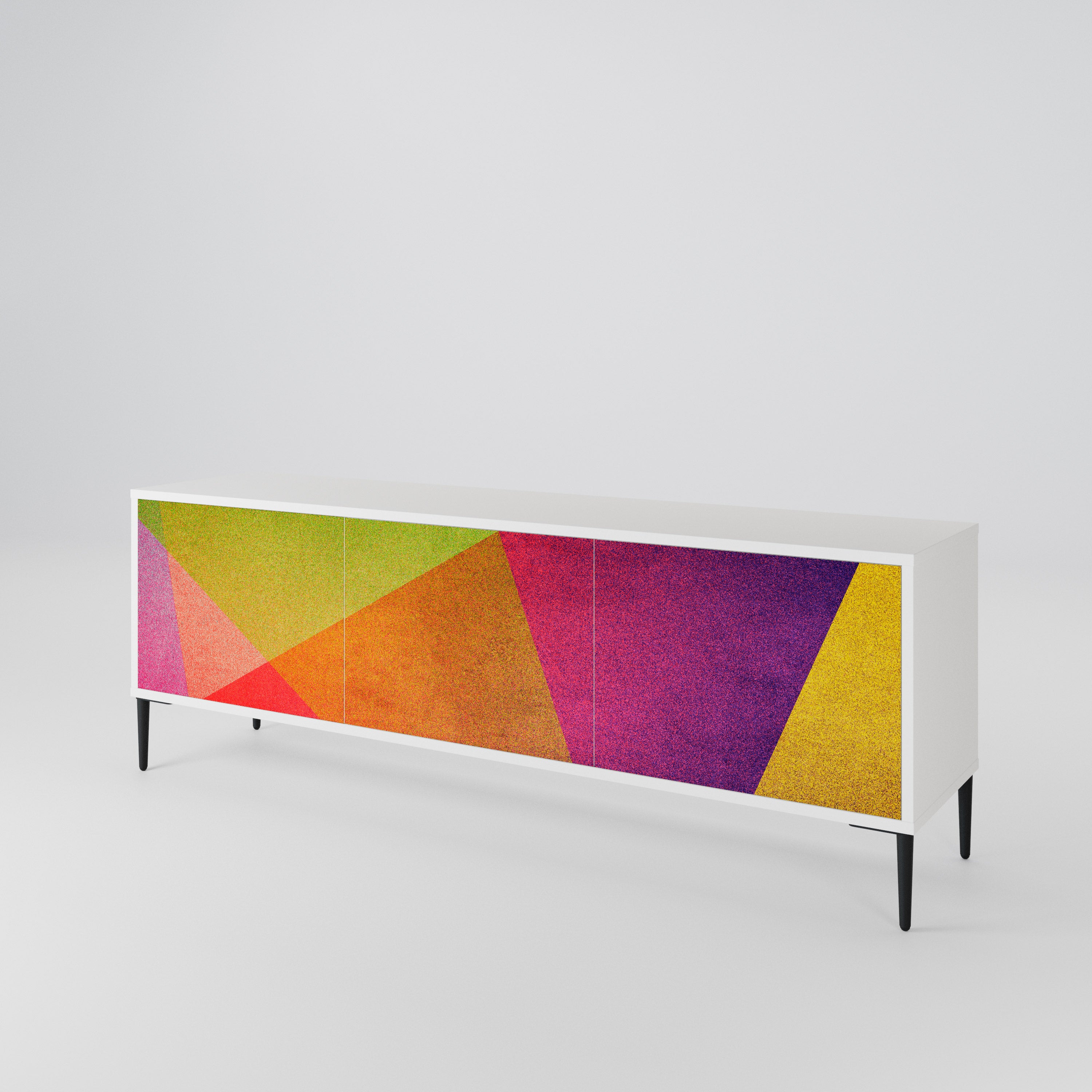 VIVID GEOMETRY 3-Door TV Cabinet