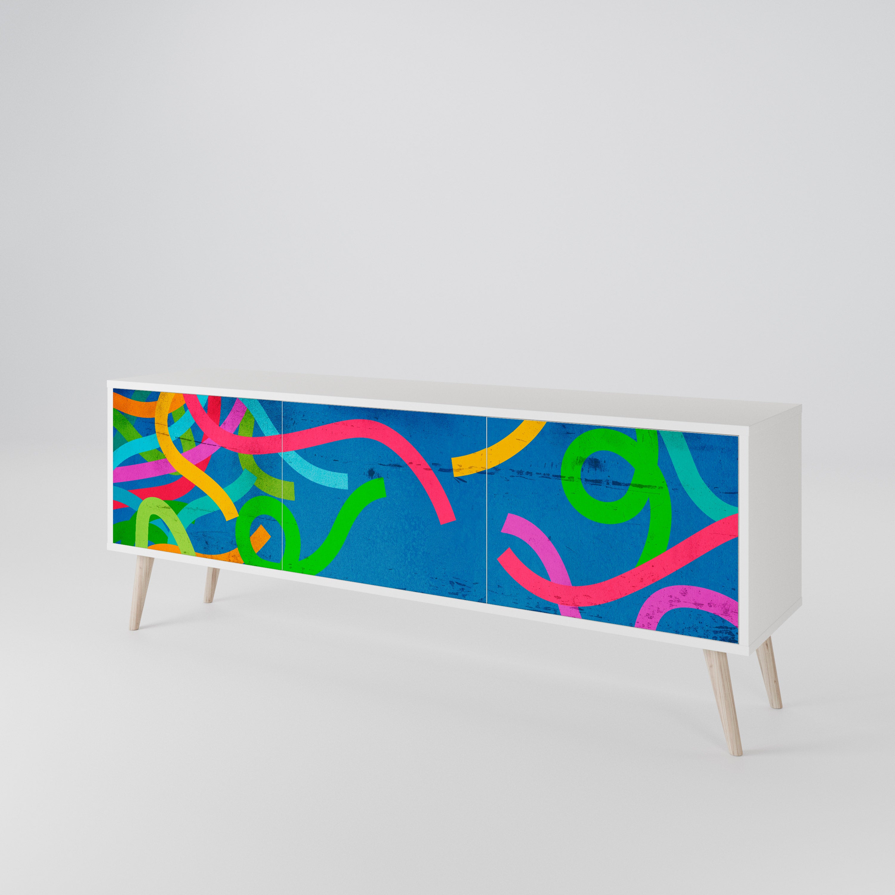 STREAMER TANGLE 3-Door TV Cabinet