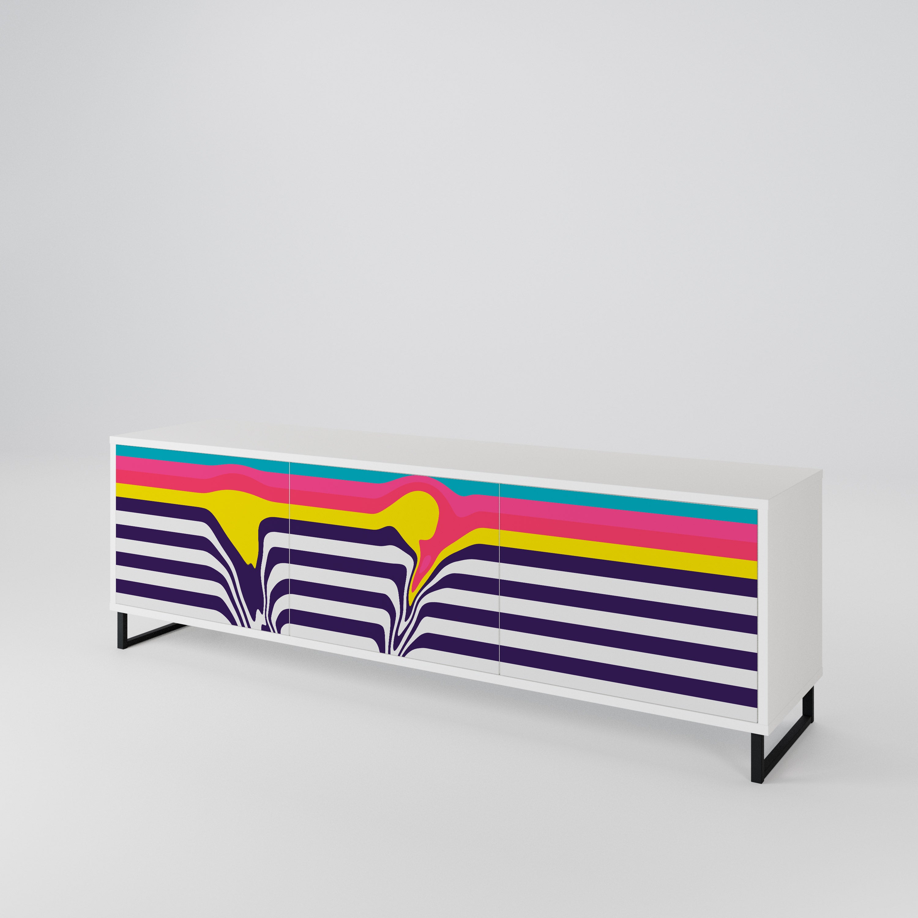 TONE COLLAPSE 3-Door TV Cabinet
