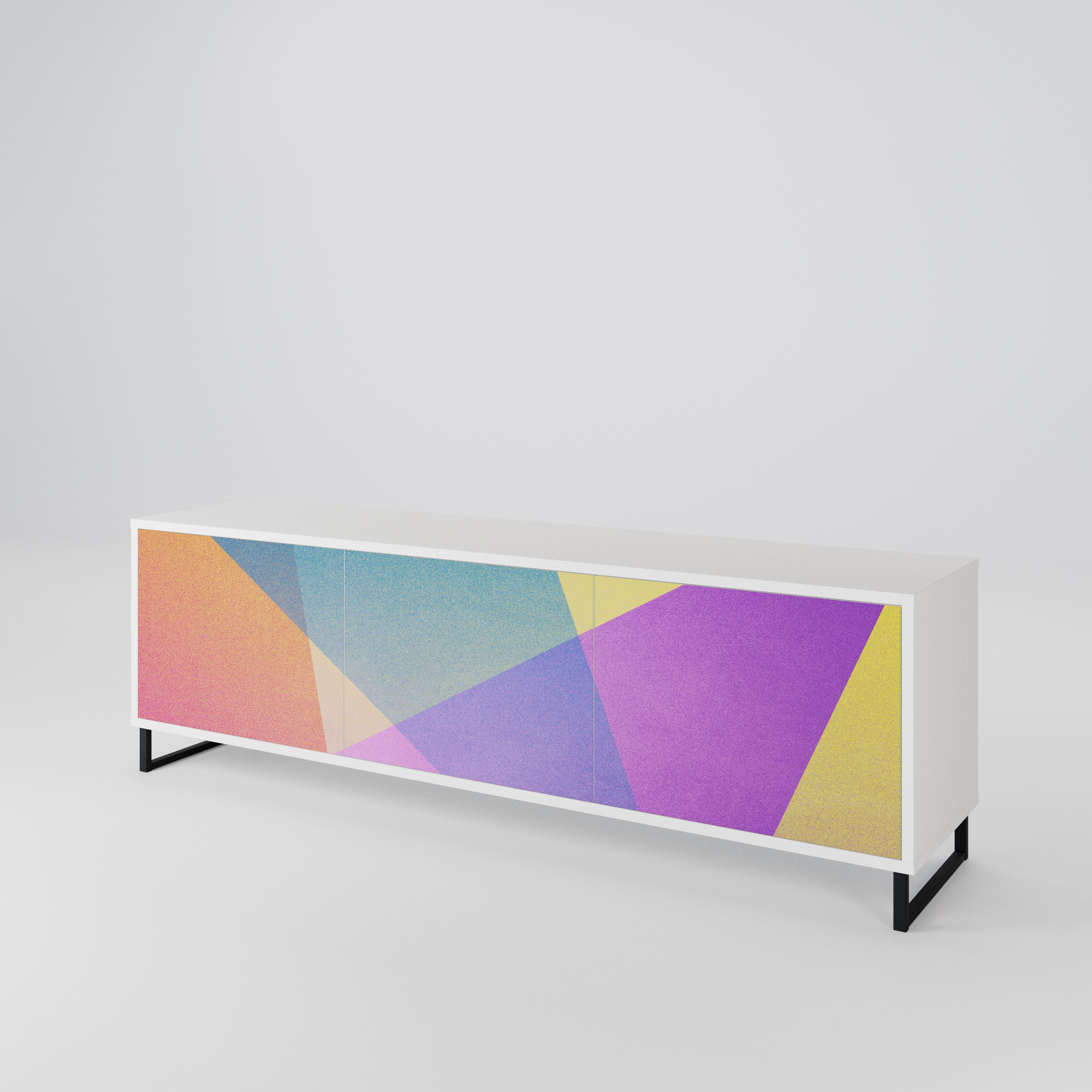 BRIGHT GEOMETRY 3-Door TV Cabinet