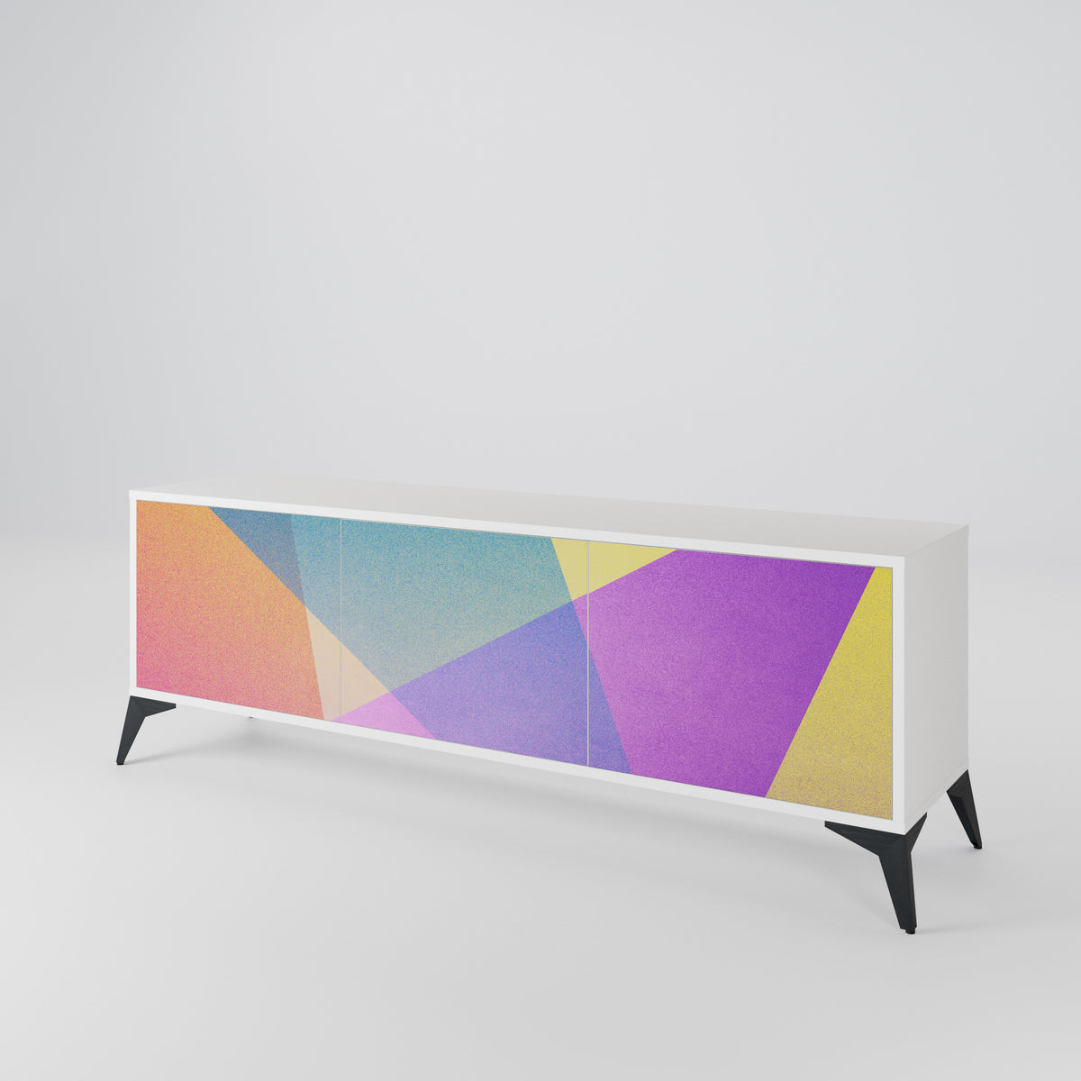 BRIGHT GEOMETRY 3-türiges TV-Lowboard