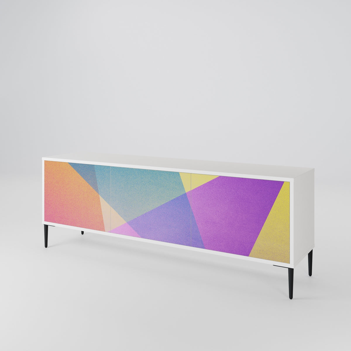 BRIGHT GEOMETRY 3-türiges TV-Lowboard
