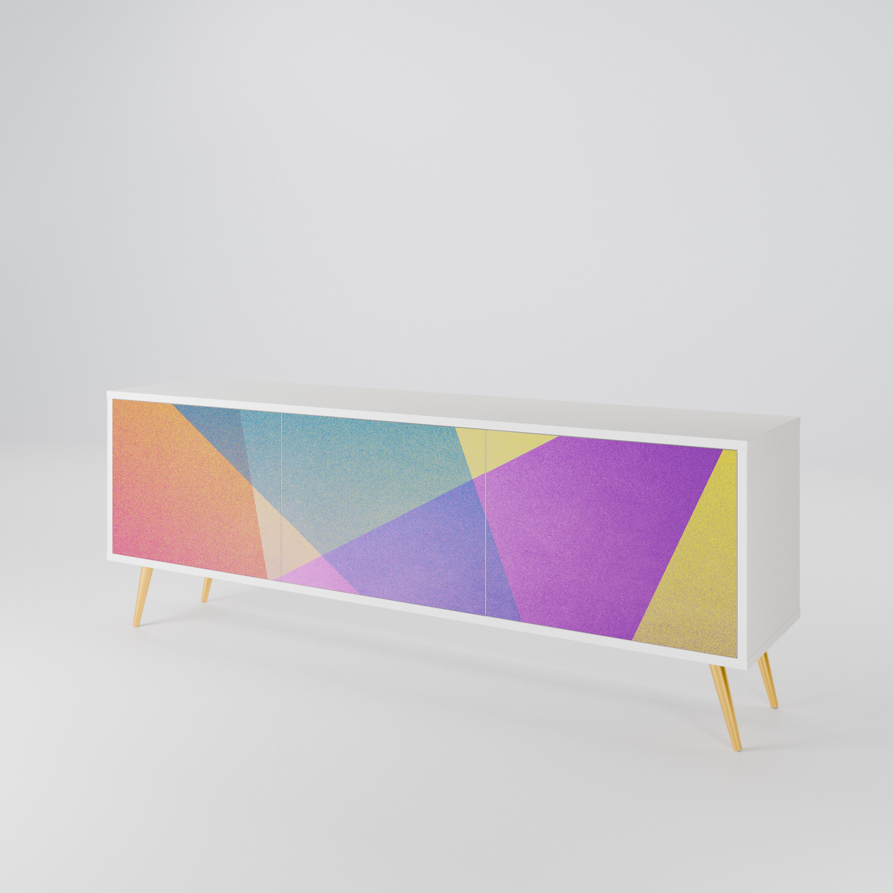 BRIGHT GEOMETRY 3-Door TV Cabinet