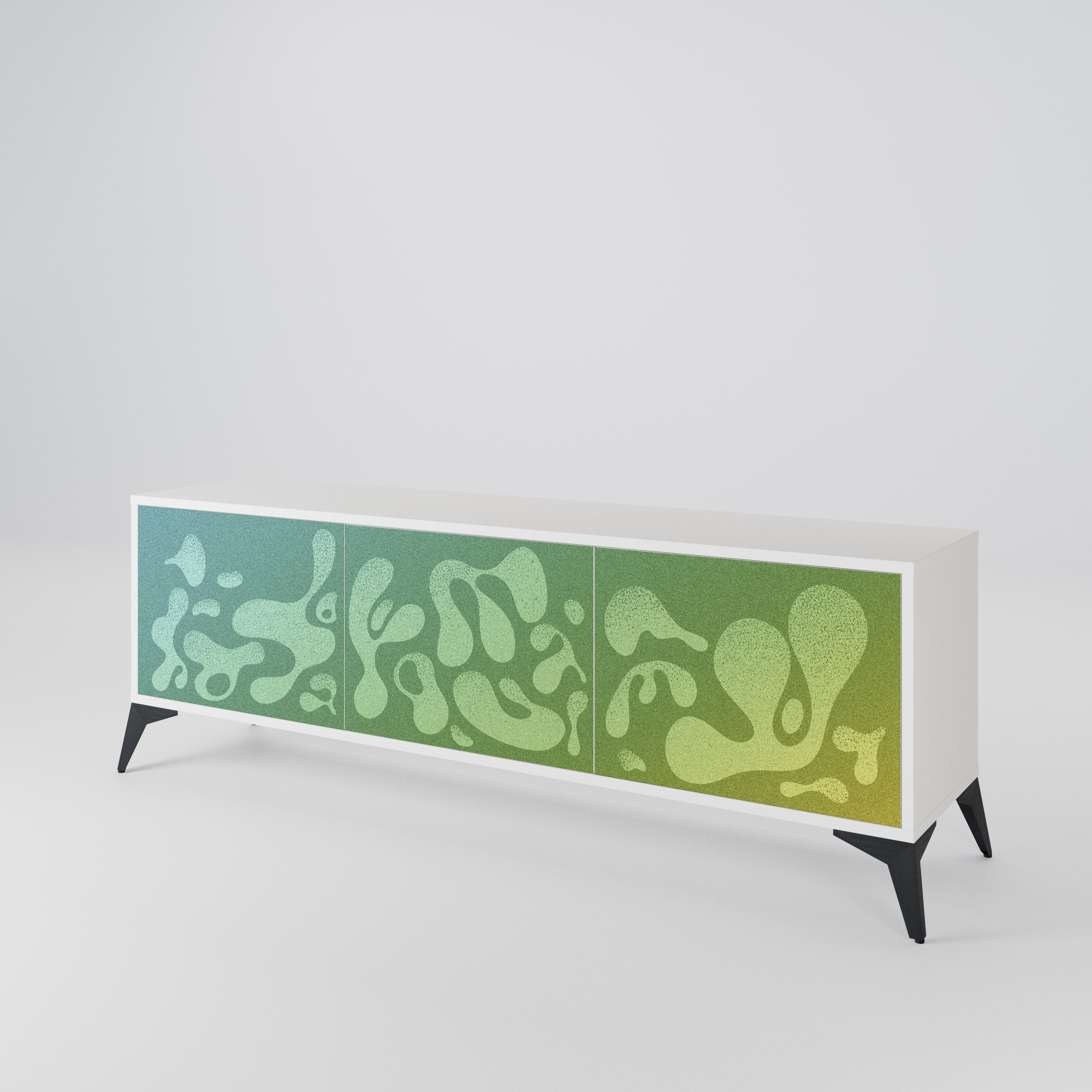 IRREGULAR BLUE 3-Door TV Cabinet