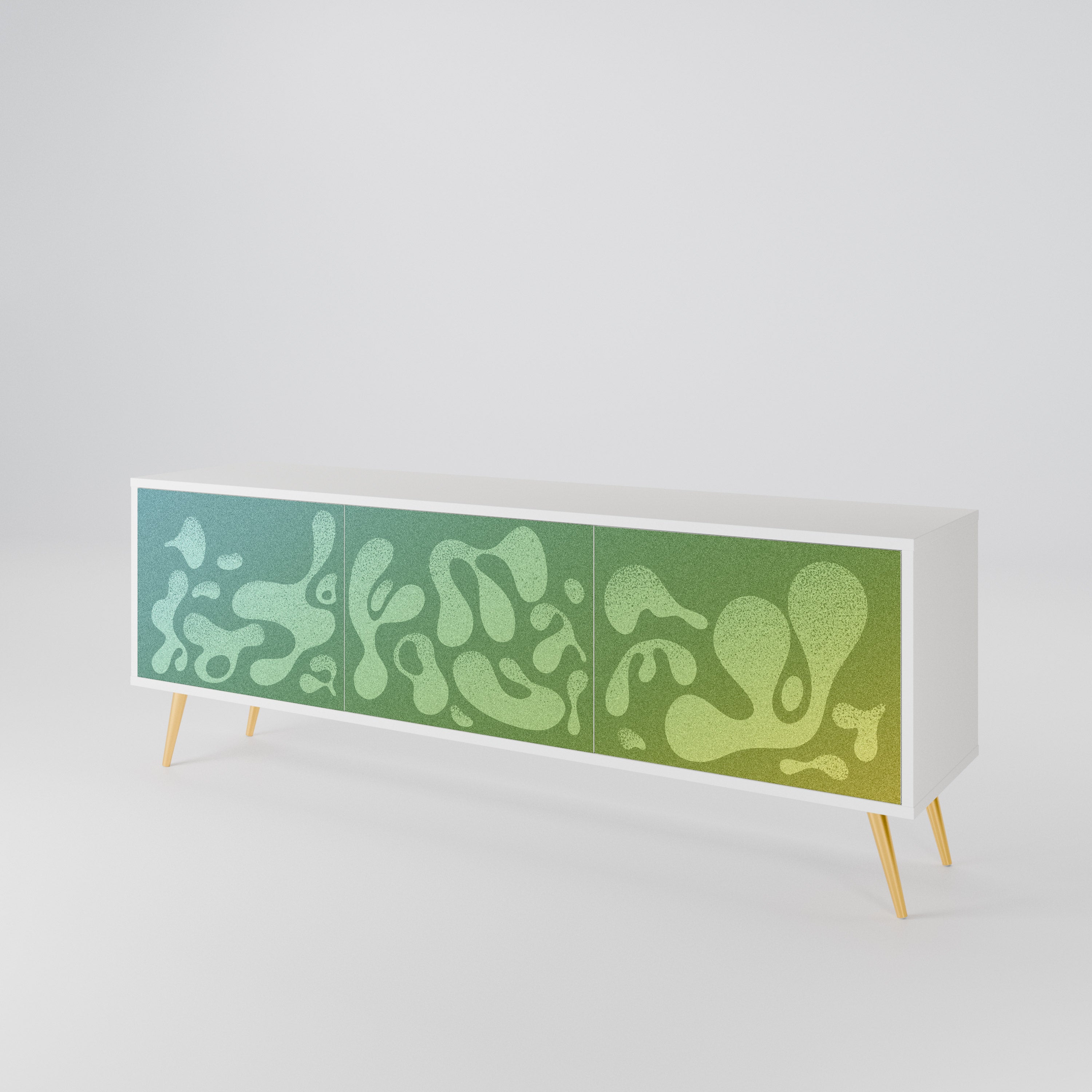 IRREGULAR BLUE 3-Door TV Cabinet