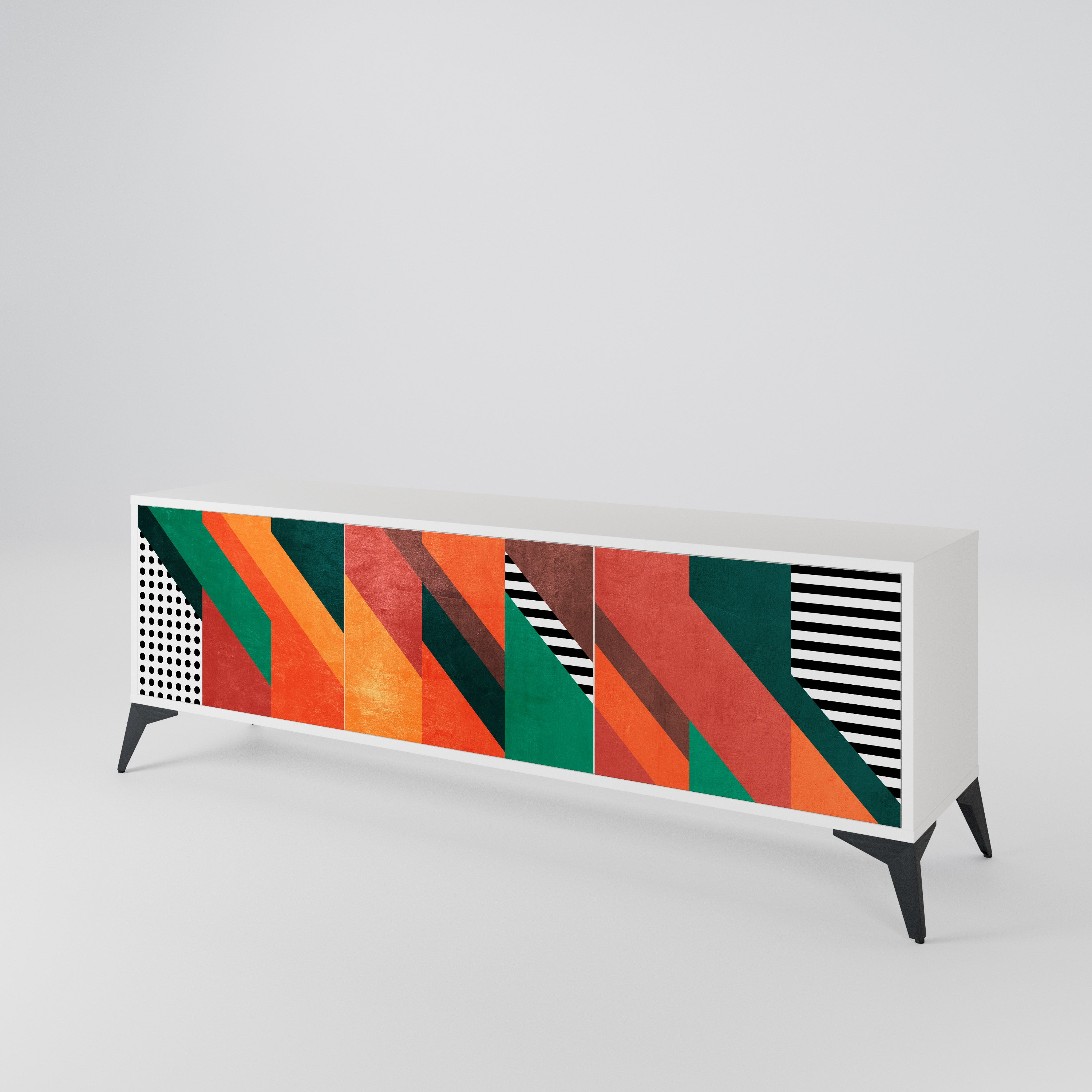 MAKESHIFT ARTISTRY 3-Door TV Cabinet