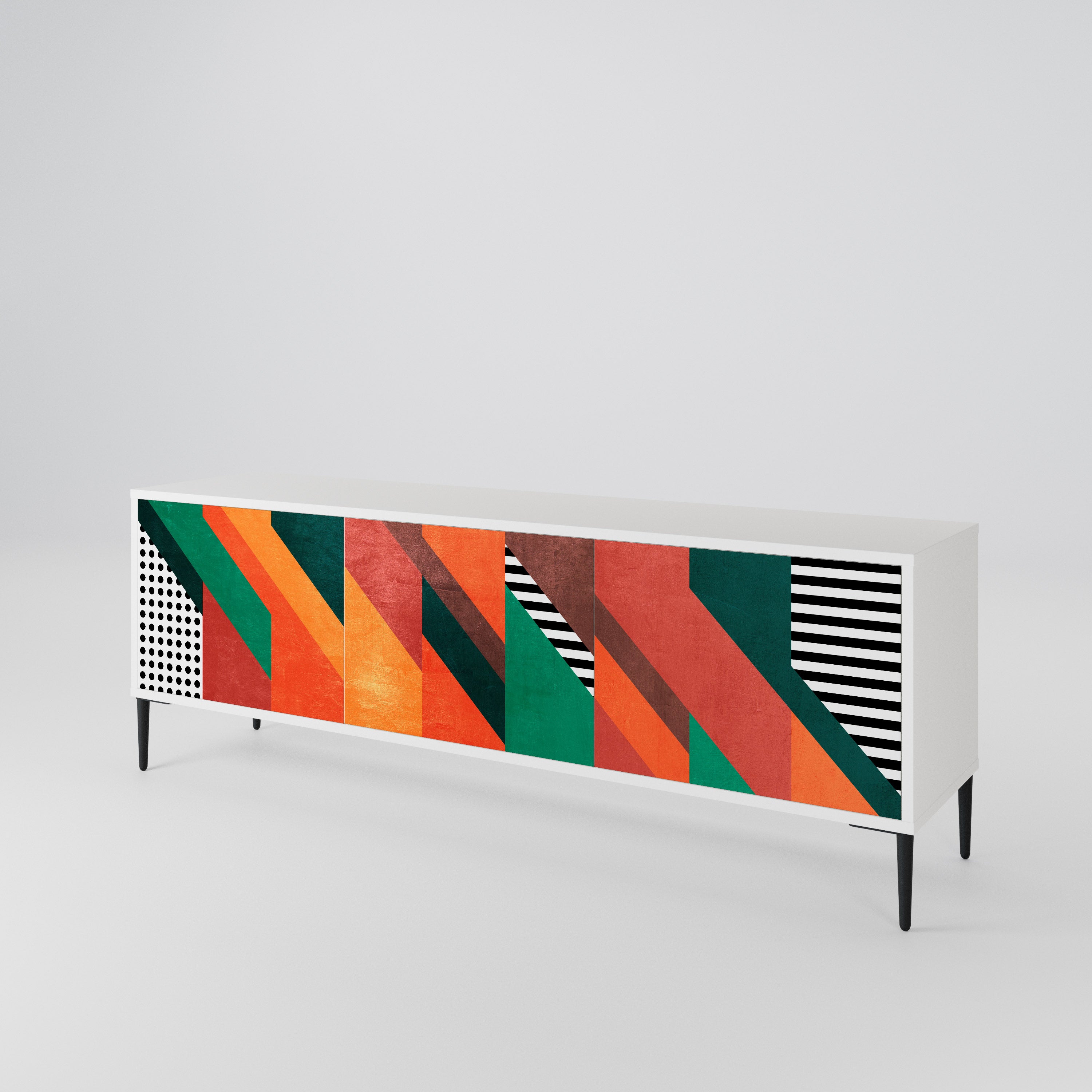 MAKESHIFT ARTISTRY 3-Door TV Cabinet