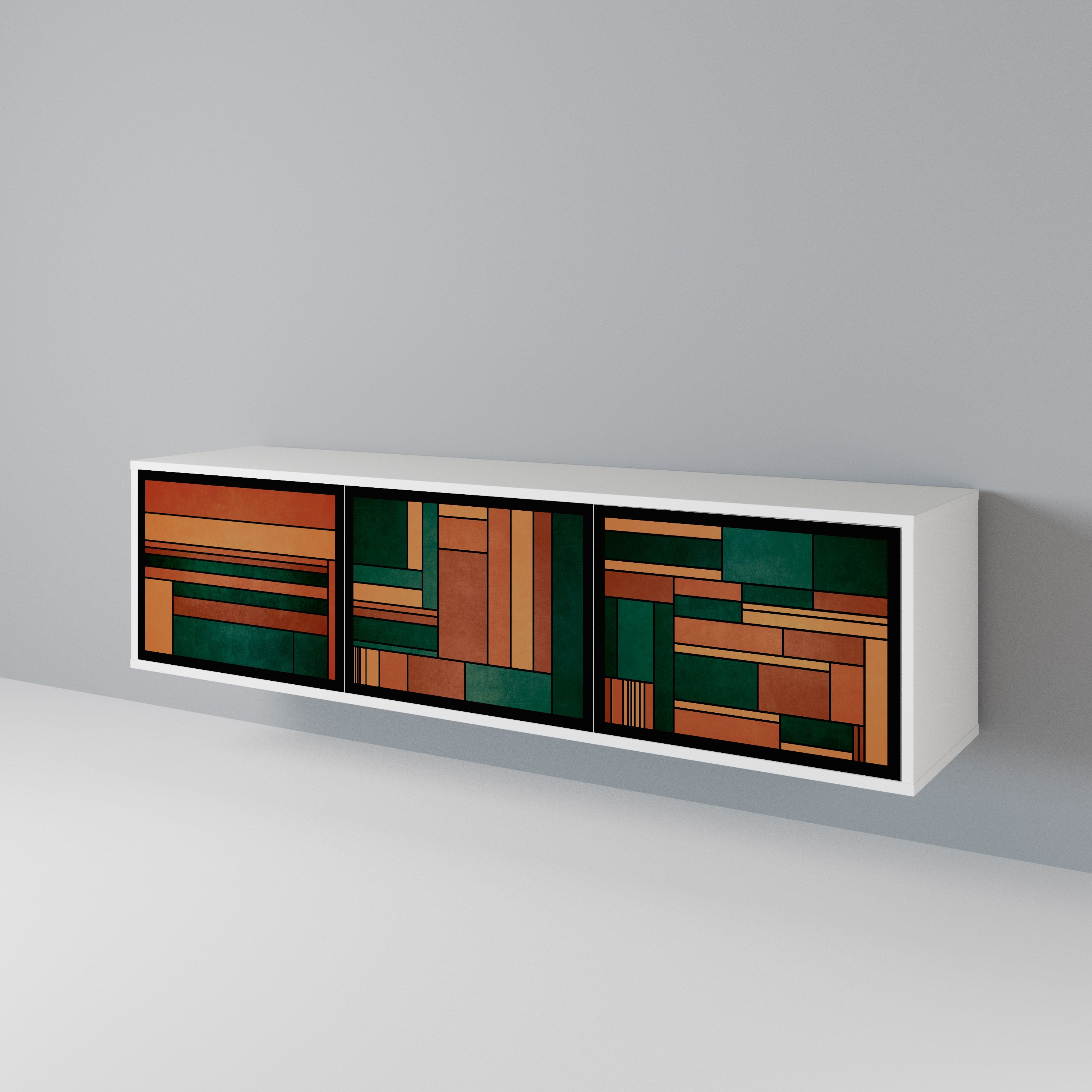 EARTHY FIGURES 3-Door TV Cabinet
