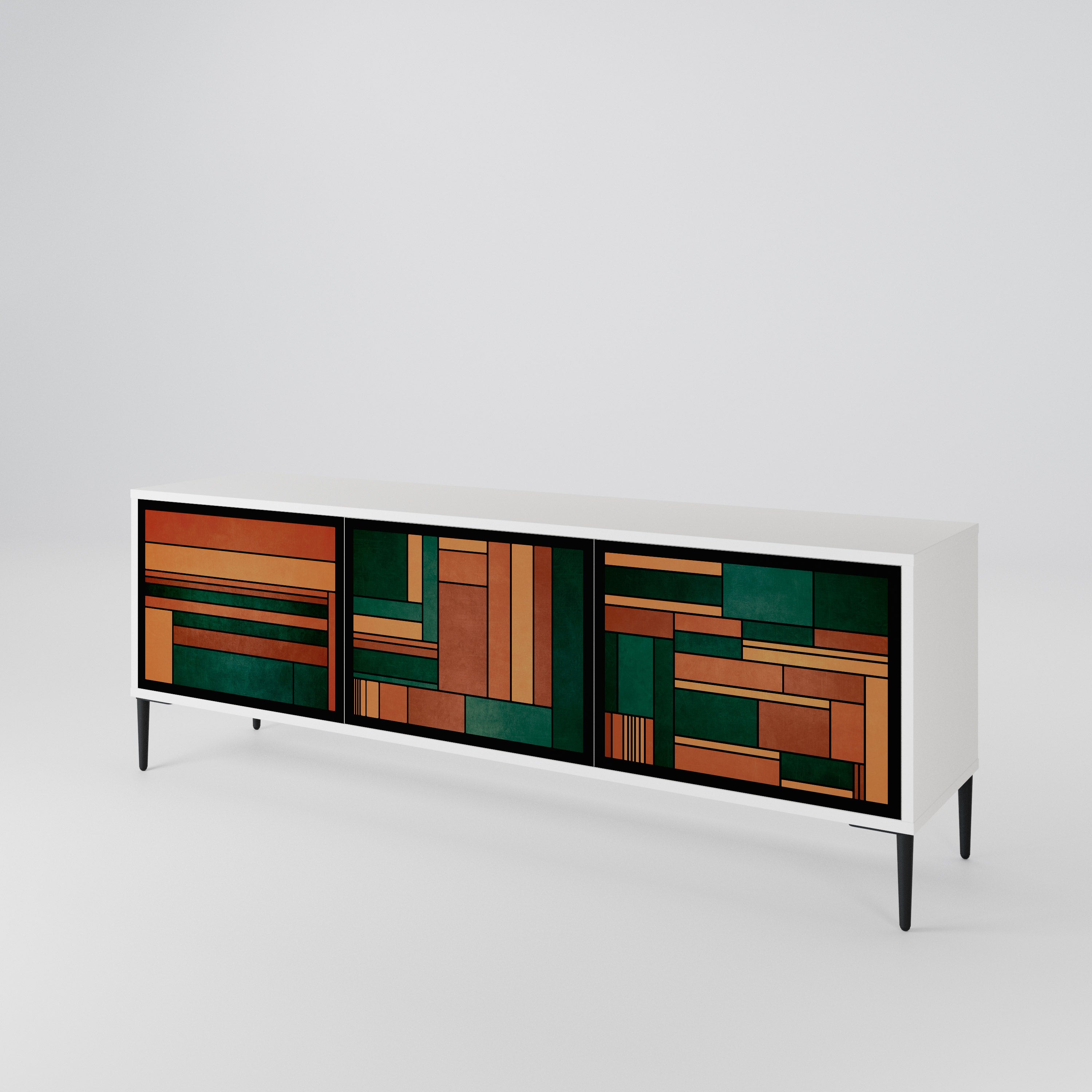 EARTHY FIGURES 3-Door TV Cabinet