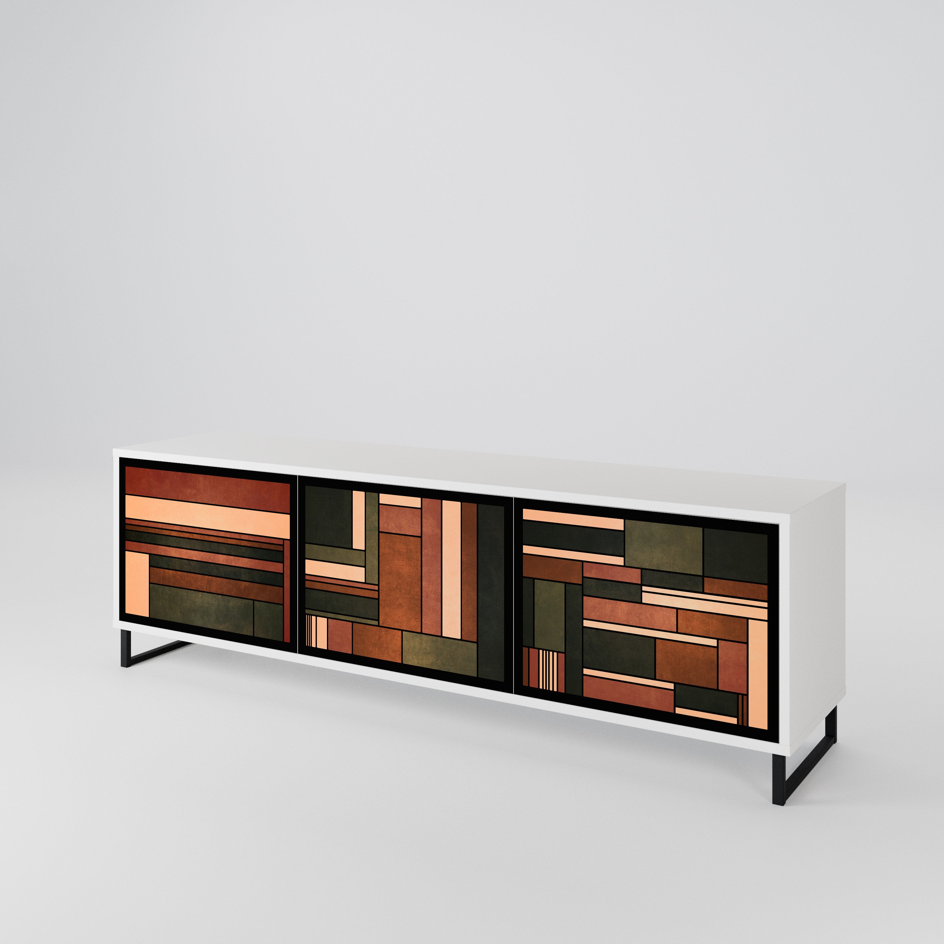 FIGURES OF NATURE 3-Door TV Cabinet