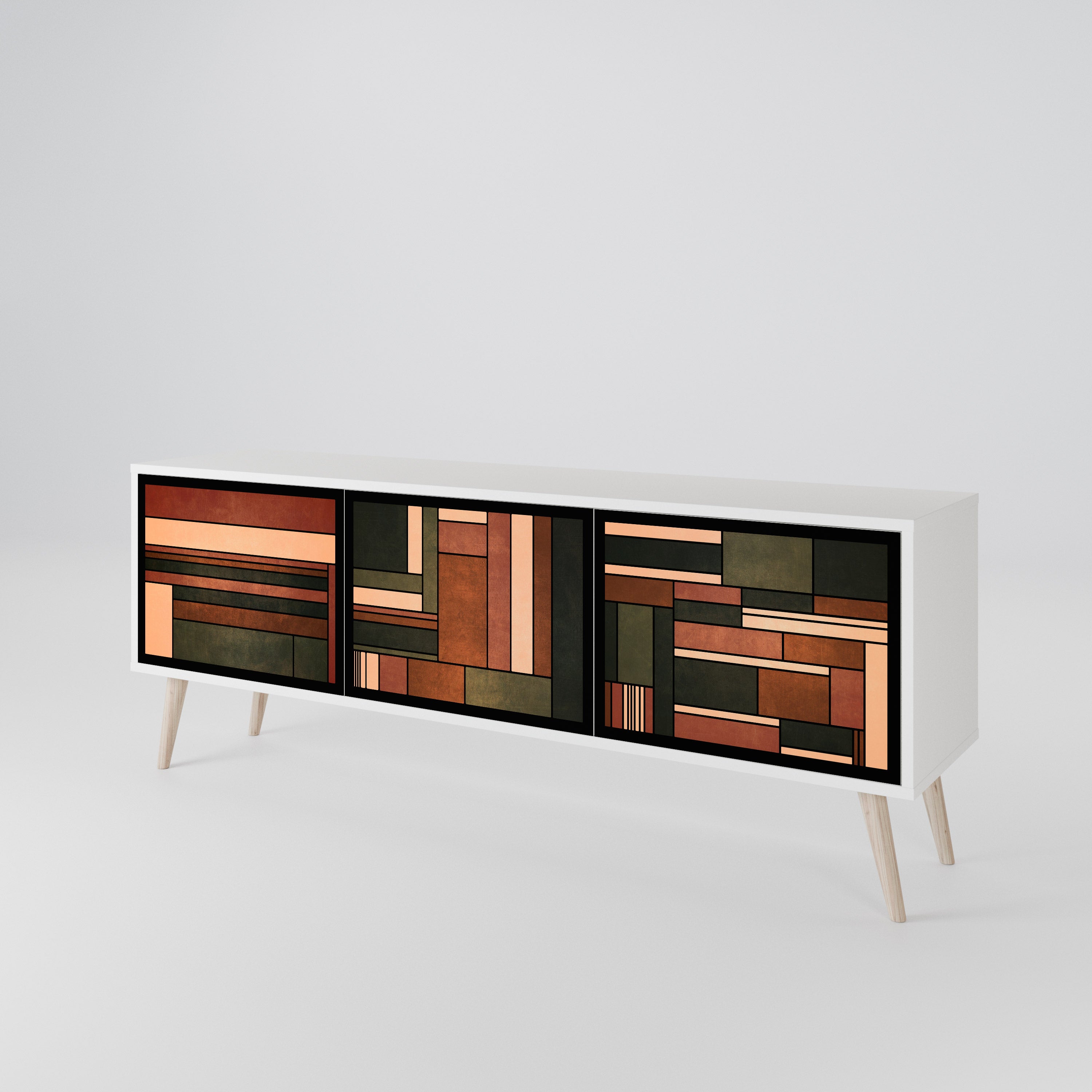 FIGURES OF NATURE 3-Door TV Cabinet