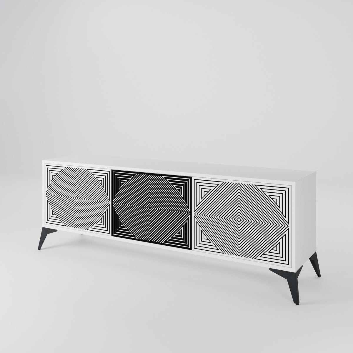 POLYGON ILLUSION 3-türiges TV-Lowboard