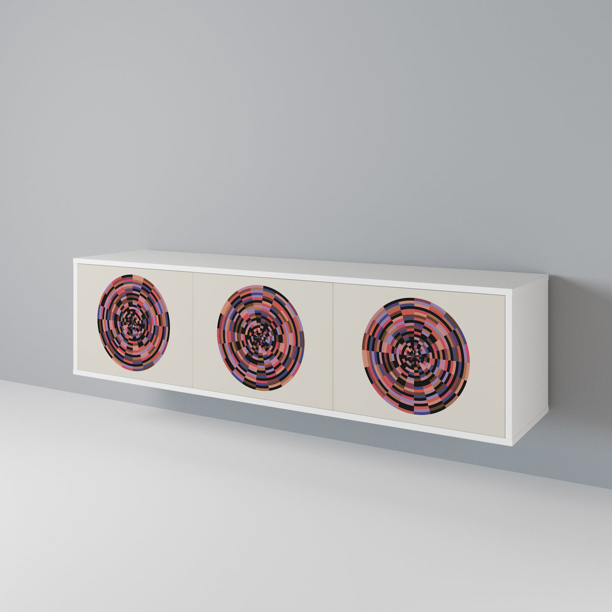 BROWN CIRCLES 3-türiges TV-Lowboard